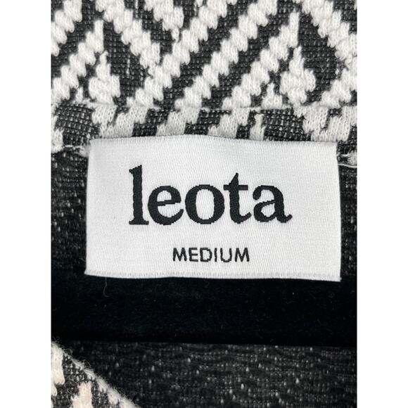 Leota Dress pullover short sleeve textured gray white Medium M - Picture 4 of 4